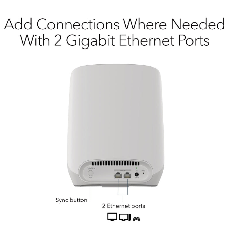 NETGEAR Orbi RBS760 AX5400 Tri-Band Add-on WiFi 6 Mesh Satellite