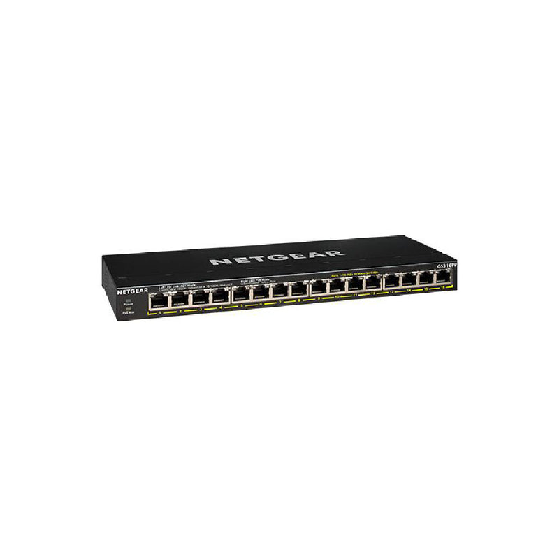 Netgear 16-Port Gigabit Ethernet Unmanaged PoE+ Switch with FlexPoE (183W)