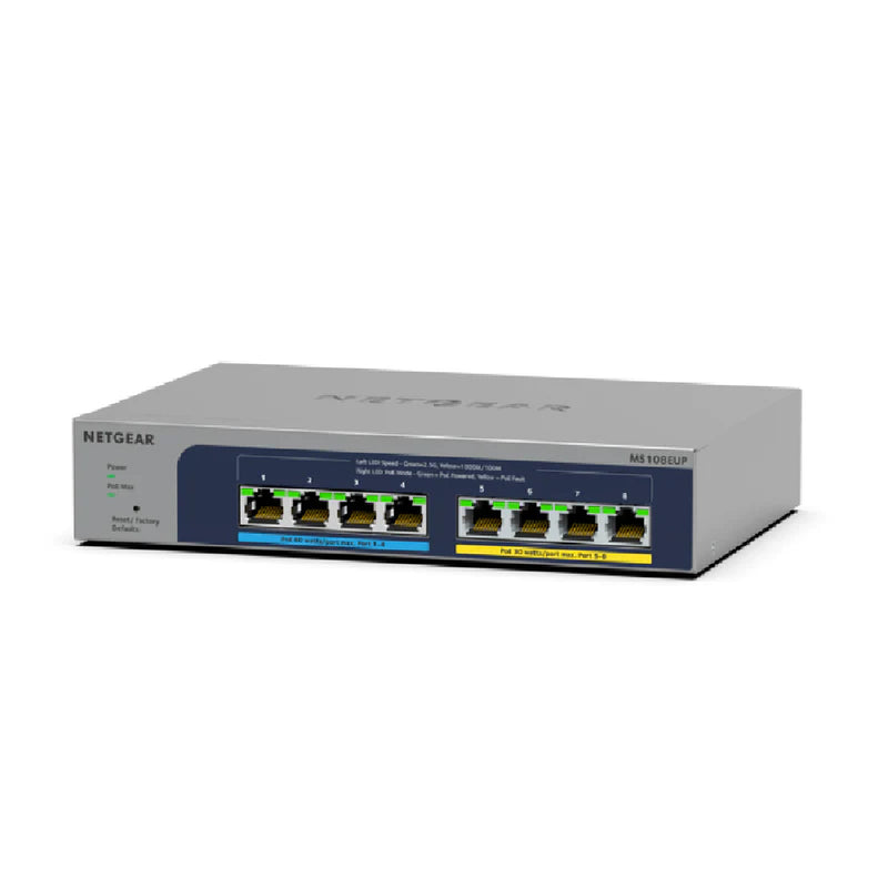 Netgear MS108EUP 8-PORT Ultra60 POE++ Multi-Gigabit Ethernet Plus Switch