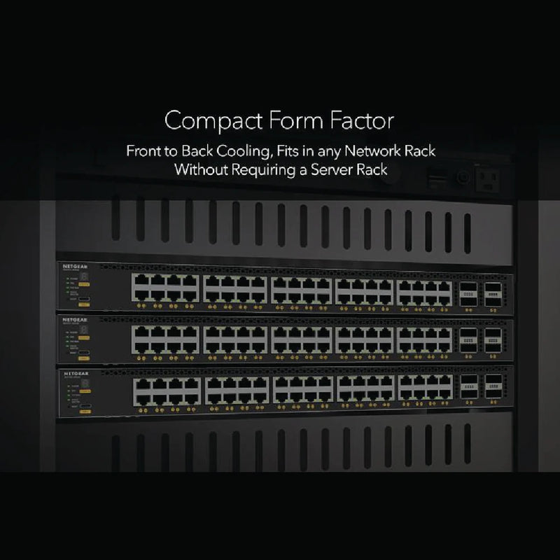 NETGEAR M4350-44M4X4V Fully Managed Switch (MSM4352) 44x2.5G, 4x10G/Multi-gig PoE++ 4xSFP28 25G