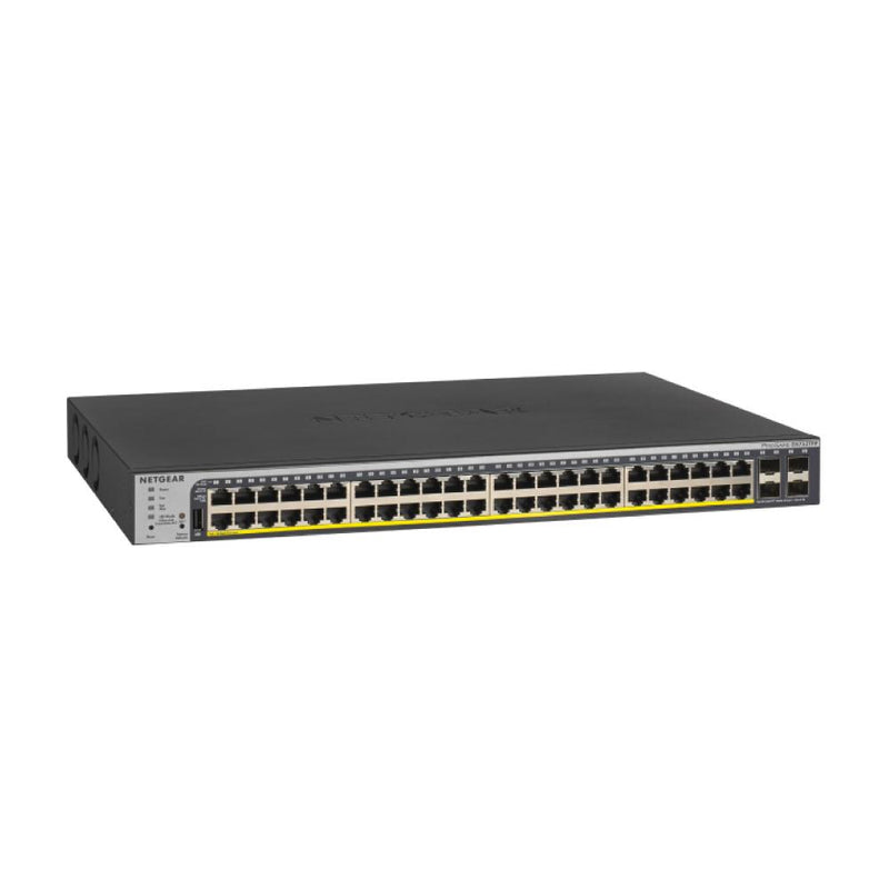 NETGEAR GS752TPP 52-Port Gigabit Ethernet Smart Managed Pro PoE Switch - with 48 x PoE+ @ 760W, 4 x 1G SFP, Desktop/Rackmount, and and ProSAFE Lifetime Protection