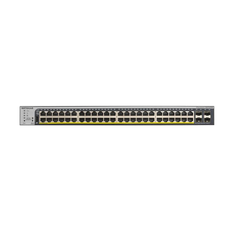 NETGEAR GS752TPP 52-Port Gigabit Ethernet Smart Managed Pro PoE Switch - with 48 x PoE+ @ 760W, 4 x 1G SFP, Desktop/Rackmount, and and ProSAFE Lifetime Protection
