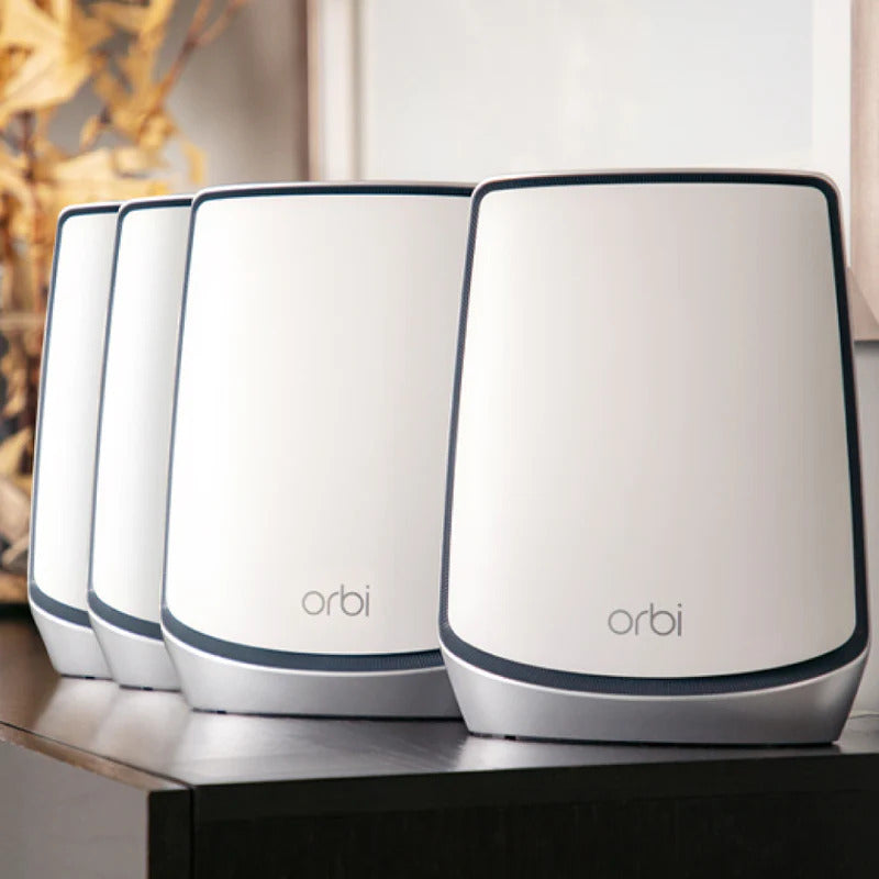 NETGEAR Orbi RBK854 Ultra-Performance Tri-band Mesh WiFi-6 System - AX6000 (1 Router + 3 Satellite)