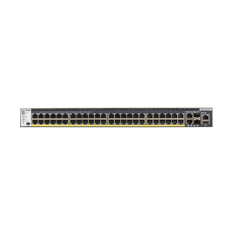 NETGEAR 48-Port Fully Managed Switch M4300-52G-PoE+ 48x1G PoE+, 2x10GBASE-T, 2xSFP+, Stackable, 1000W PSU, ProSAFE Lifetime Protection (GSM4352PB)
