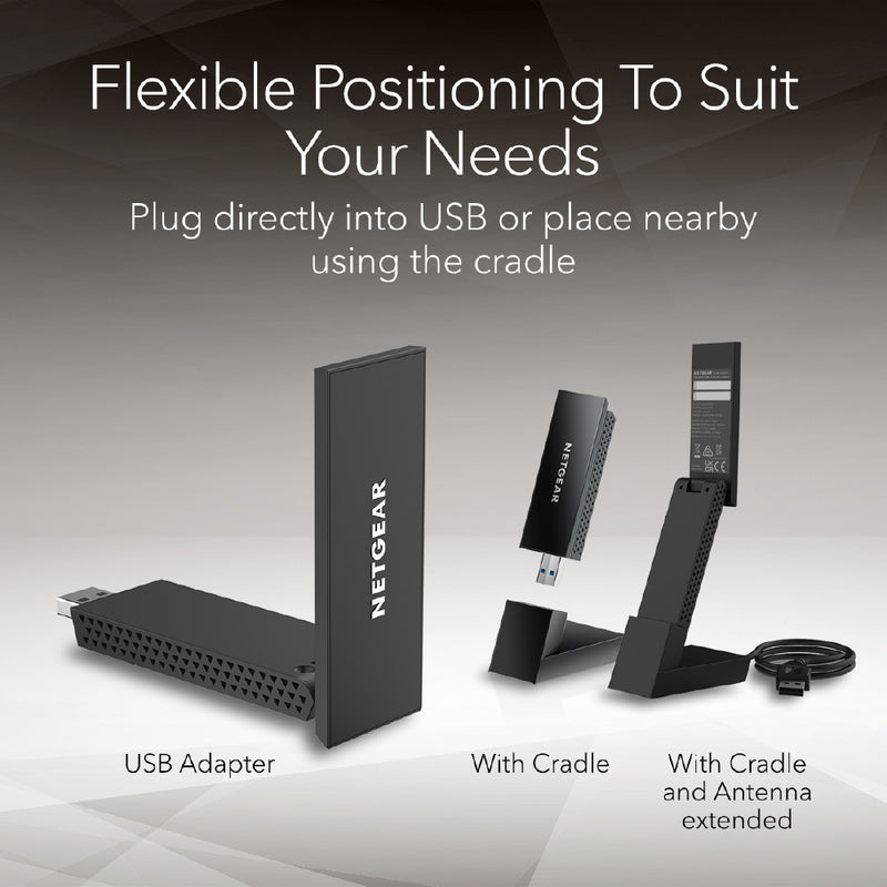 NETGEAR Nighthawk A8000 Tri-band USB 3.0 WiFi 6E Adapter - AXE3000