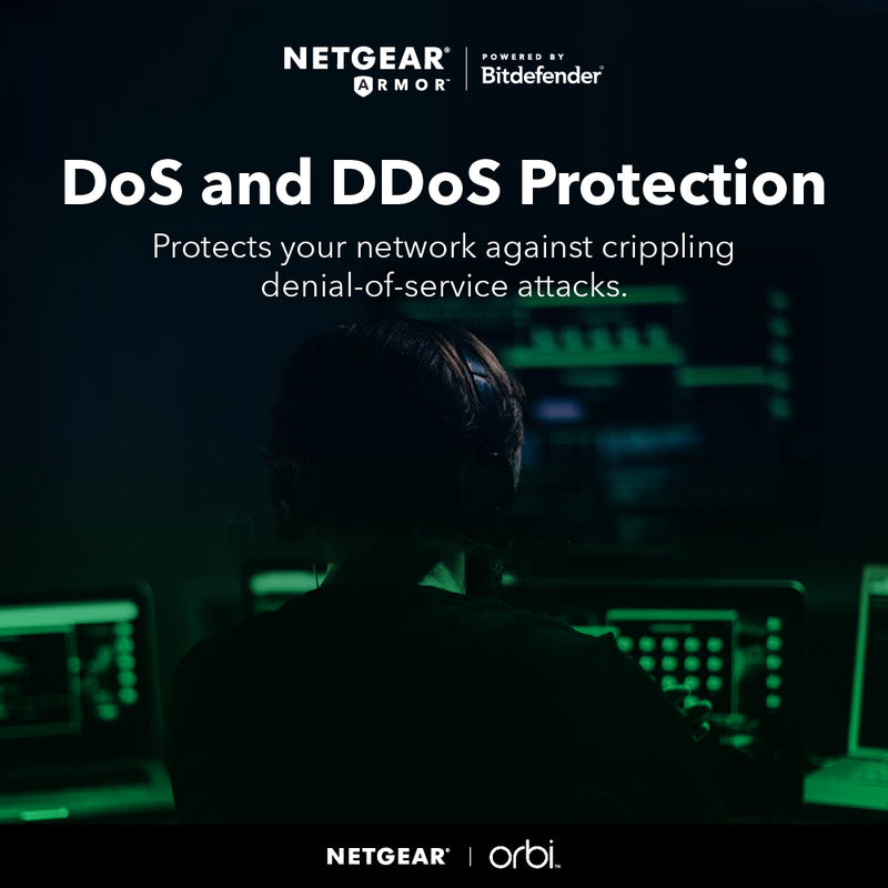 NETGEAR Orbi RBK863SB 6Gbps Triband 3Pc WiFi6 Mesh System (10Gb Port/1-Yr Armor)