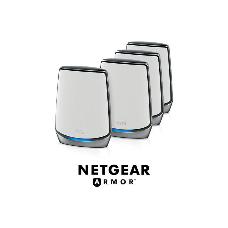 NETGEAR Orbi RBK854 Ultra-Performance Tri-band Mesh WiFi-6 System - AX6000 (1 Router + 3 Satellite)