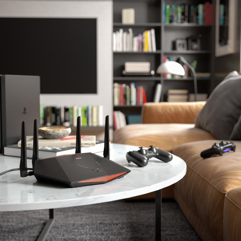 NETGEAR Nighthawk XR1000 Pro Gaming 6-Stream WiFi 6 Router - AX5400 Wireless Speed (up to 5.4Gbps) | DumaOS 3.0 Optimizes Lag-Free Server Connections | 4 x 1G Ethernet and 1 x 3.0 USB Ports