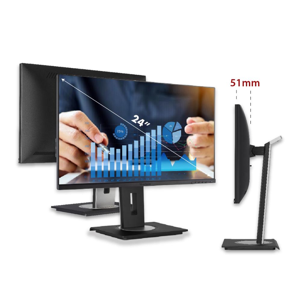 VIEWSONIC VG2456 Docking Monitor featuring USB Type-C and Ethernet ...