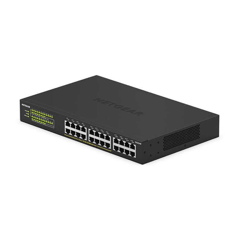 NETGEAR GS324P 24-Port Gigabit Ethernet Unmanaged PoE+ Switch - with 16 x PoE+ @ 190W, Desktop/Wallmount