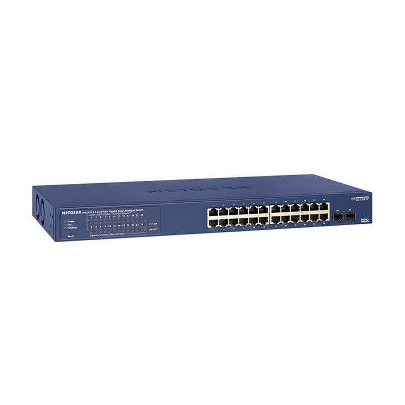 NETGEAR GS724TP 24-Port PoE Gigabit Ethernet Smart Switch - Managed, 24 x 1G, 24 x PoE+ @ 190W, 2 x 1G SFP, Optional Insight Cloud Management, Desktop or Rackmount, and Limited Lifetime Protection