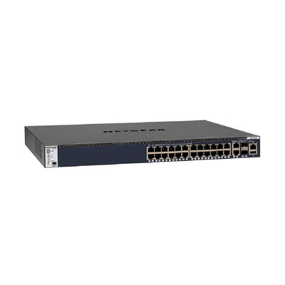 NETGEAR 24-Port Fully Managed Switch M4300-28G-PoE+, 24x1G PoE+, 2x10GBASE-T, 2xSFP+, Stackable, 550W PSU, ProSAFE Lifetime Protection (GSM4328PA) 