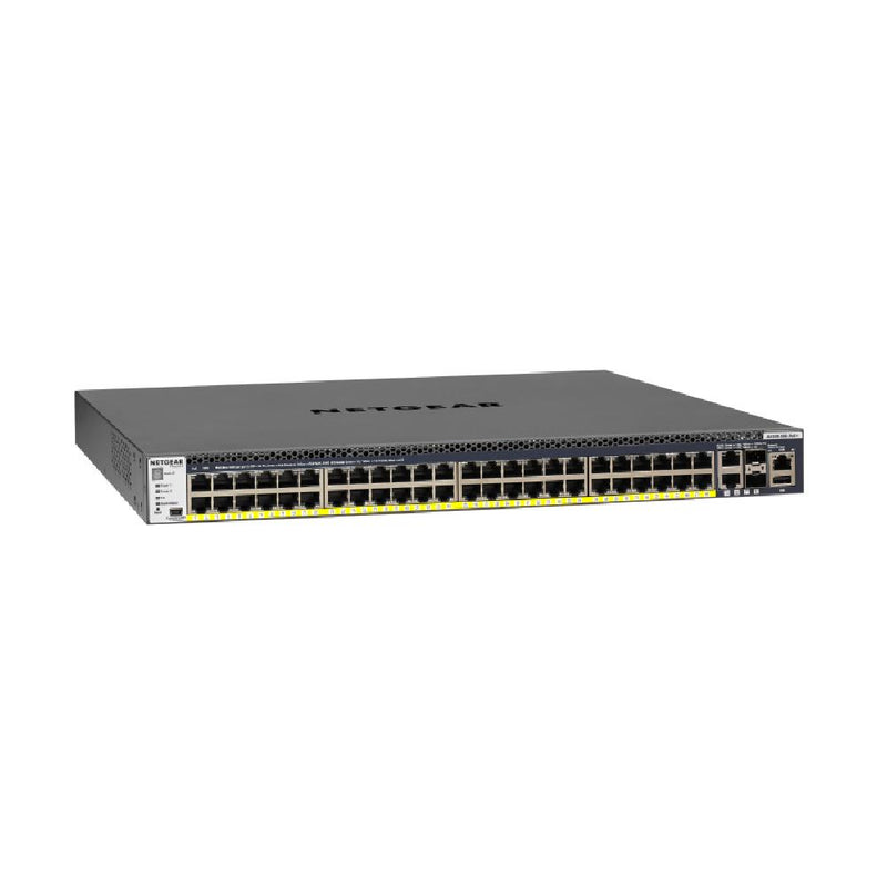 NETGEAR 48-Port Fully Managed Switch M4300-52G-PoE+ 48x1G PoE+, 2x10GBASE-T, 2xSFP+, Stackable, 550w PSU, ProSAFE Lifetime Protection (GSM4352PA)