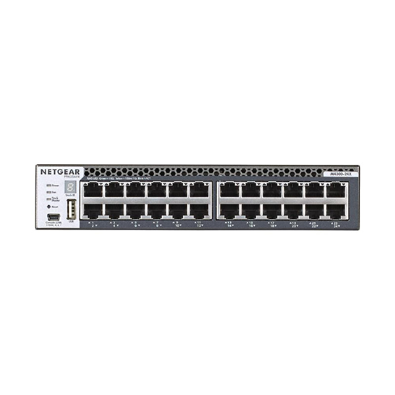 NETGEAR 24-Port Fully Managed Switch M4300-24X 24x, 10GBASE-T, 4x SFP+, Half-Width Stackable, ProSAFE Lifetime Protection (XSM4324CS) 